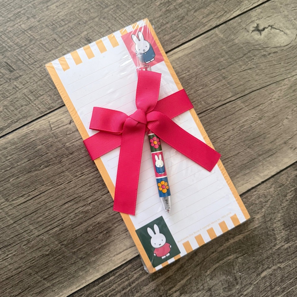 Miffy Magnetic List Pad & Gel Pen Set Dick Bruna 100 Sheets Orange Circle Studio